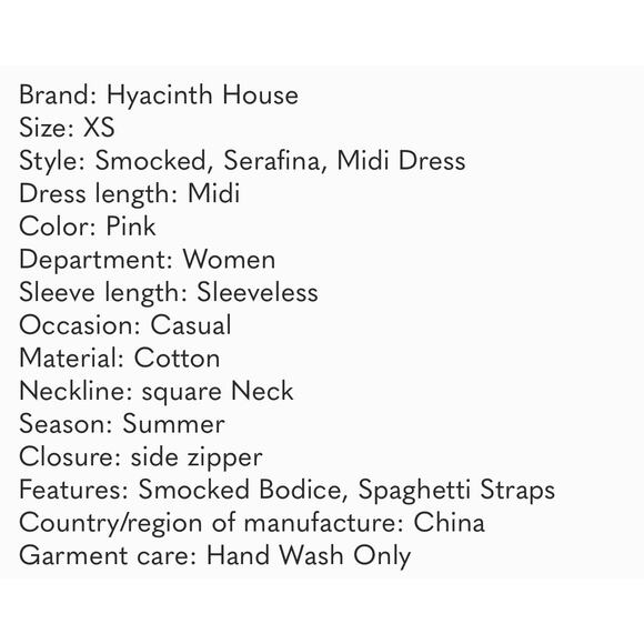 TUCKERNUCK Hyacinth House Watermelon Pink Smocked Serafina Midi Dress NWT Large - Picture 5 of 6